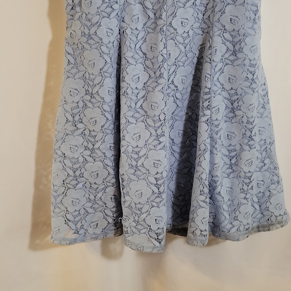 Topshop A-Line Lace Dress - Blue - Picture 3 of 9